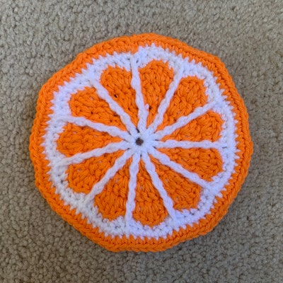 PDF Citrus Slice Crochet Coasters. Crochet Pattern. Photo Tutorial. - Etsy