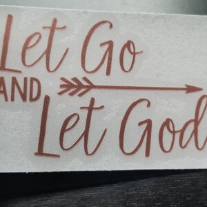 Let Go and Let God Decal | Christian Decal | Car Decal | Tumbler Decal ...