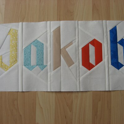 Blackletter Alphabet Quilt Pattern BUNDLE Uppercase Lowercase FPP ...