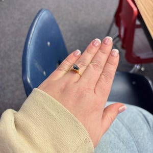 Customer photo from Titus, Raw Sapphire Ring in Yellow Gold