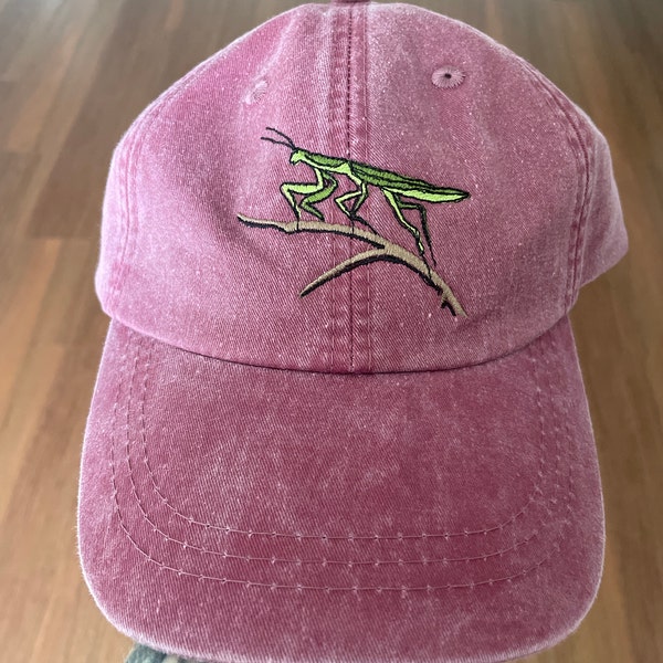 Praying Mantis Insect Hat - One Embroidered Women Men Wildlife Cap ...