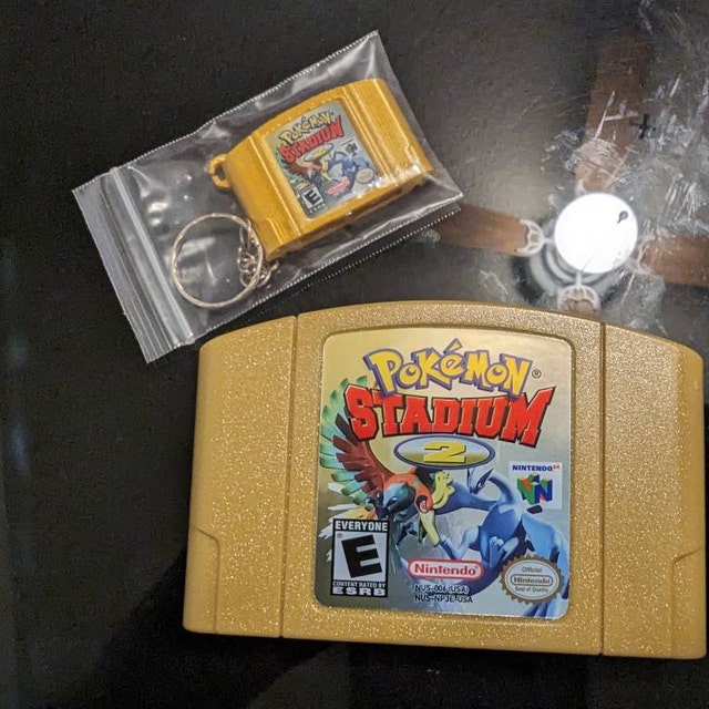 N64 Pokemon Stadium Gold Metallic Replacement Label Decal
