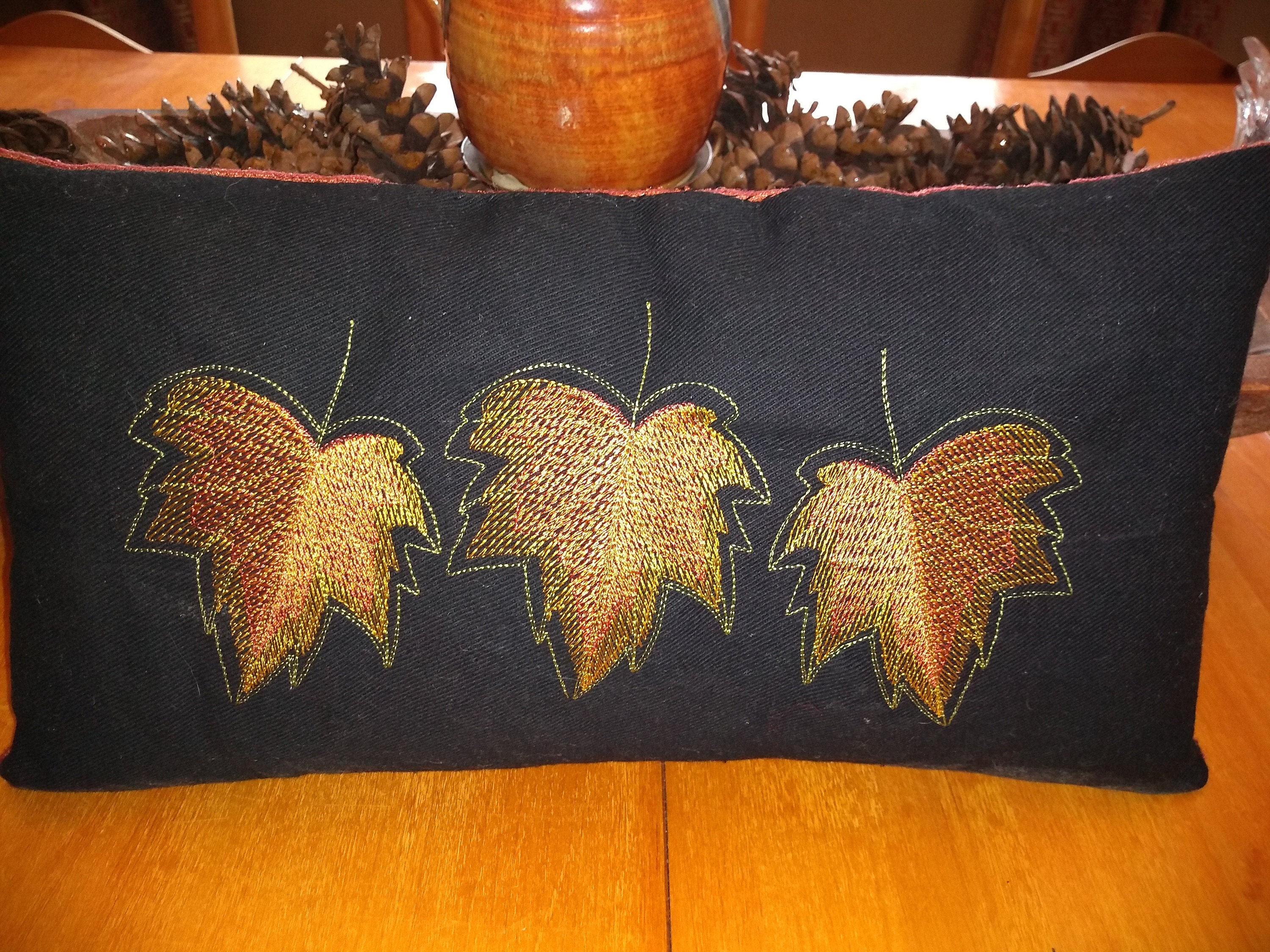 Customer photo for Autumn leaf - Embroidery design