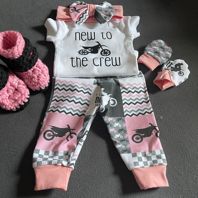 Motocross Baby Boy Take Home Outfit, New to the Crew 