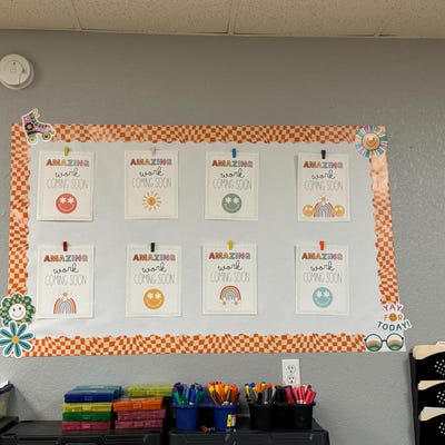 Groovy Glitter Meet the Teacher Template - Etsy