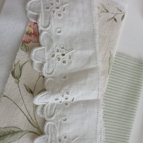 Exquisite Fine Hand Embroidered Lace Trim Eyelets Ribbon Insertion ...