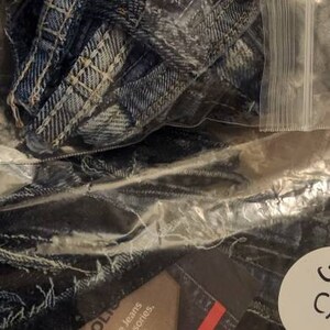 Reclaimed Denim Blue Jean Hems Crafting Sewing Supplies - Etsy