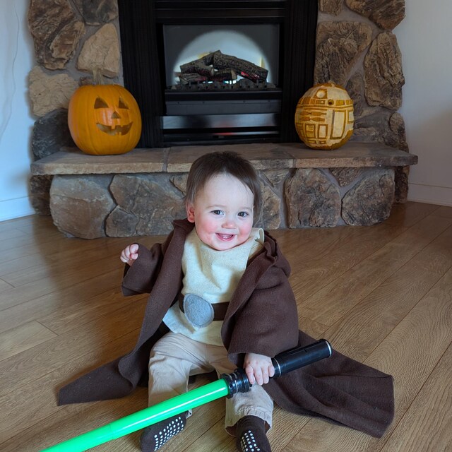 Baby / Toddler Star Galaxy Wars Light Side Brown Jedi Robe Costume