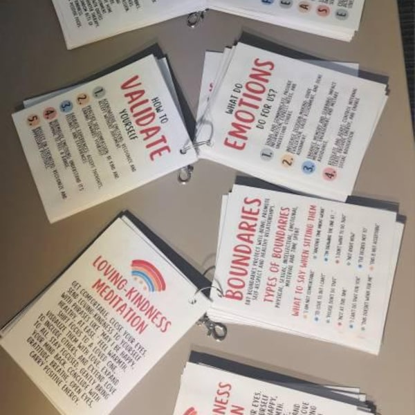 52 DBT Flashcards, Dialectical Behavior Therapy Coping Skills Cards ...