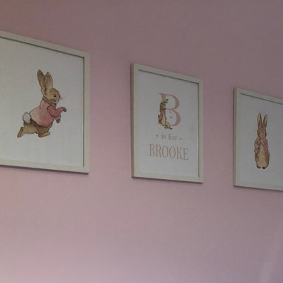 Peter Rabbit Nursery Prints Baby Name Print Peter Rabbit Nursery Decor ...