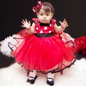 MINNIE MOUSE Dress, Red and Black Minnie Mouse Costume, Minnie Mouse ...