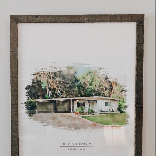 Custom House Portrait | Housewarming Gift | First Home Gift | Home ...
