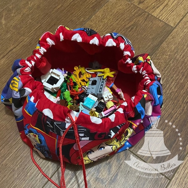 Circle Drawstring Bag PDF Pattern, Make-up Bag, Travel Pouch - the ...