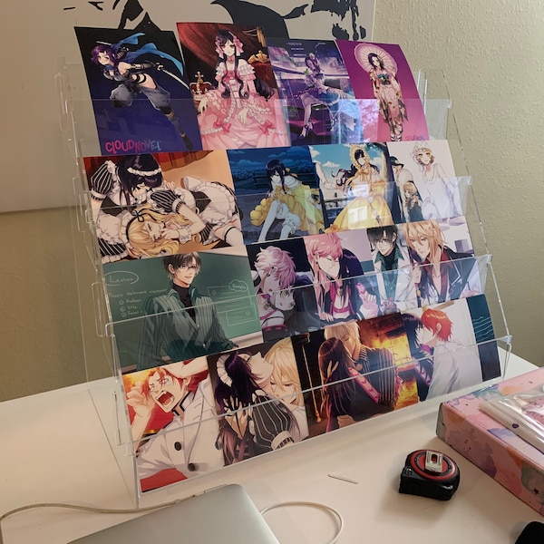 Note Greeting Card Display Rack New Acrylic 3 Tier 24