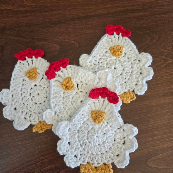 Penny Rug Coaster Pattern Henny Penny Coaster Digital Crochet Pattern, Instant Download Easy Mug ...