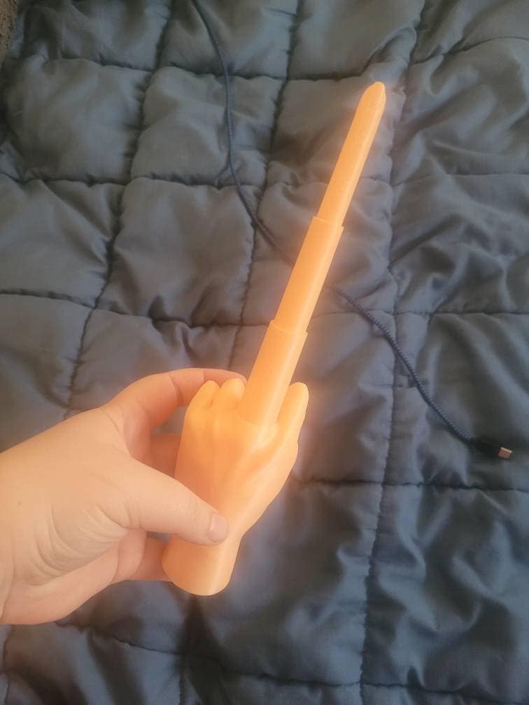 Collapsing Middle Finger | Gag Gift | Desk Toy | Fun Fidget Toy | Stocking Stuffer | 3D Printed