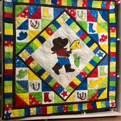 Cowboy Adventures QUILT PATTERN, Baby Quilts, Western Quilts, Baby Boy ...