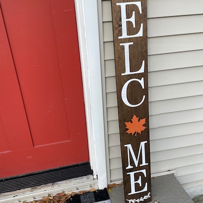 Front Porch Welcome Sign With Accents and Interchangeable Designs - Etsy