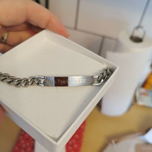Pulsera De Cadena De Labon De Acero Inoxidable Para Hombre