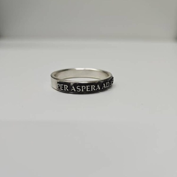 Womens per Aspera Ad Astra Ring - Through Hardships to the Stars ...