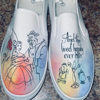 Robin Hood Maid Marian Disney Hand Painted Shoes Wedding Bride - Etsy