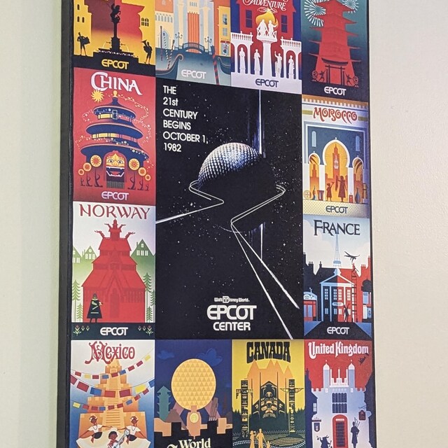 Disney World's Epcot World Showcase Collage Available in Multiple