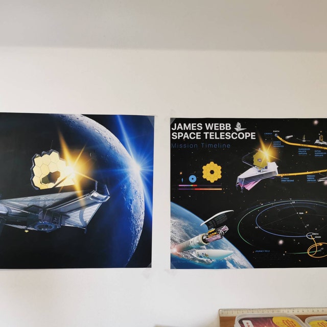 JWST Mission timeline. NASA James Webb Space Telescope — Space poster