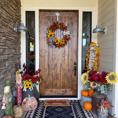 Easter Cross Wreath for Front Door With Spring Flowers Dogwood Wreath ...