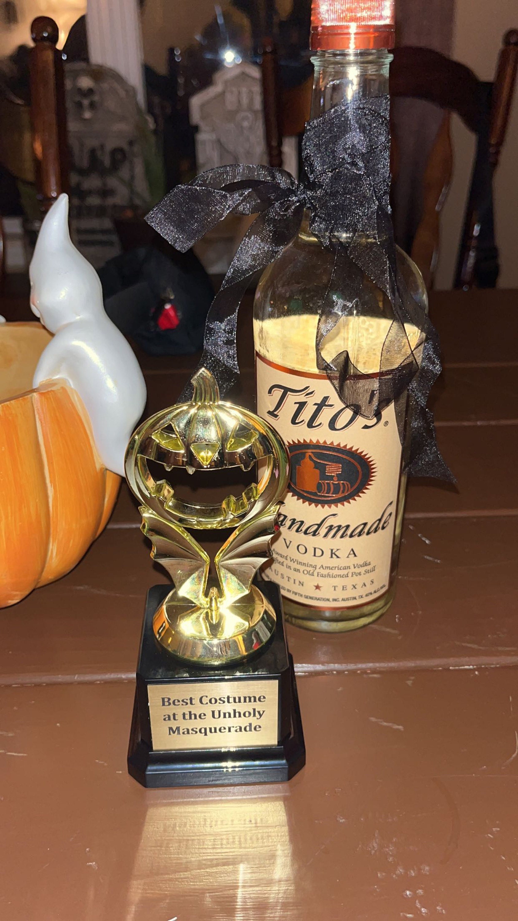 Halloween Trophy Costume Party Prize Free Engraving Halloween Party Favor