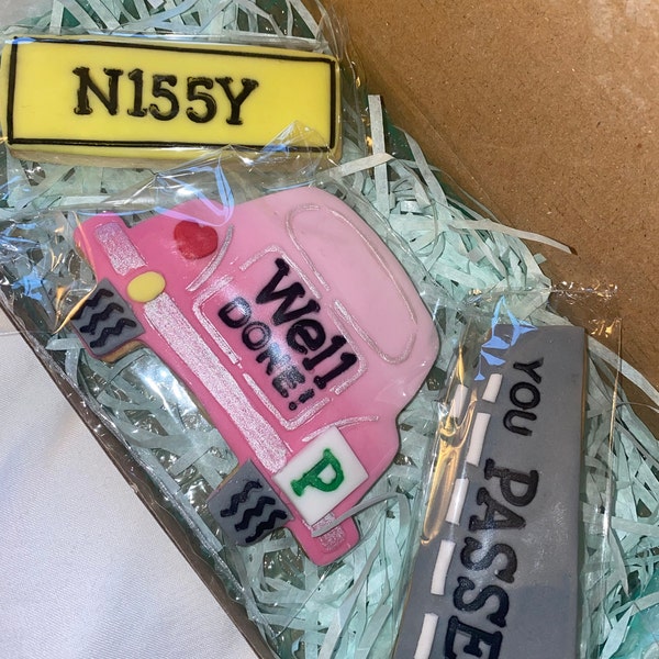 Driving Test Pass Gift Driving Test Pass Personalised Gifts Driving Test Pass Cookies Driving
