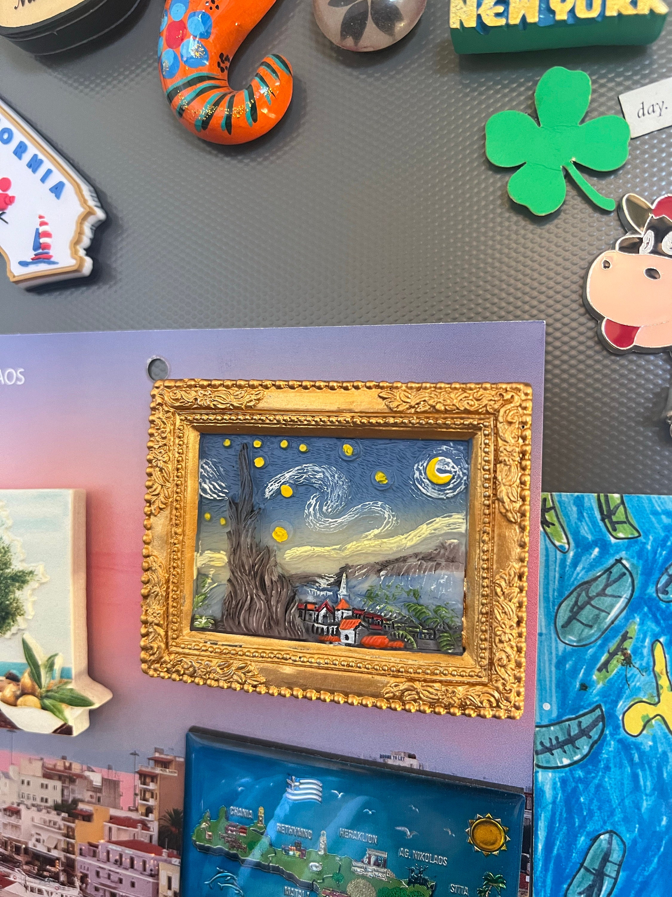 World famous paining kitchen refrigerator magnets painting 3D