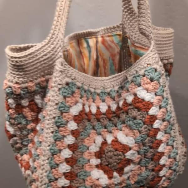 Granny Square Beach Bag Crochet Pattern - Downloadable PDF - Etsy