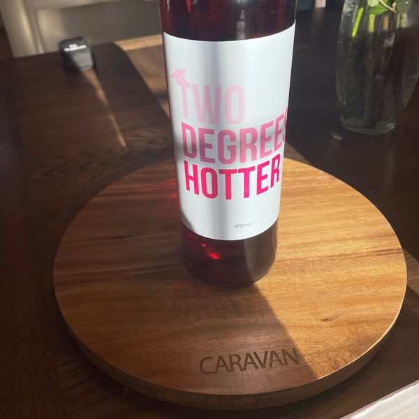 Graduaton One Degree Hotter Cute Wne Bottle Label Gft - Etsy