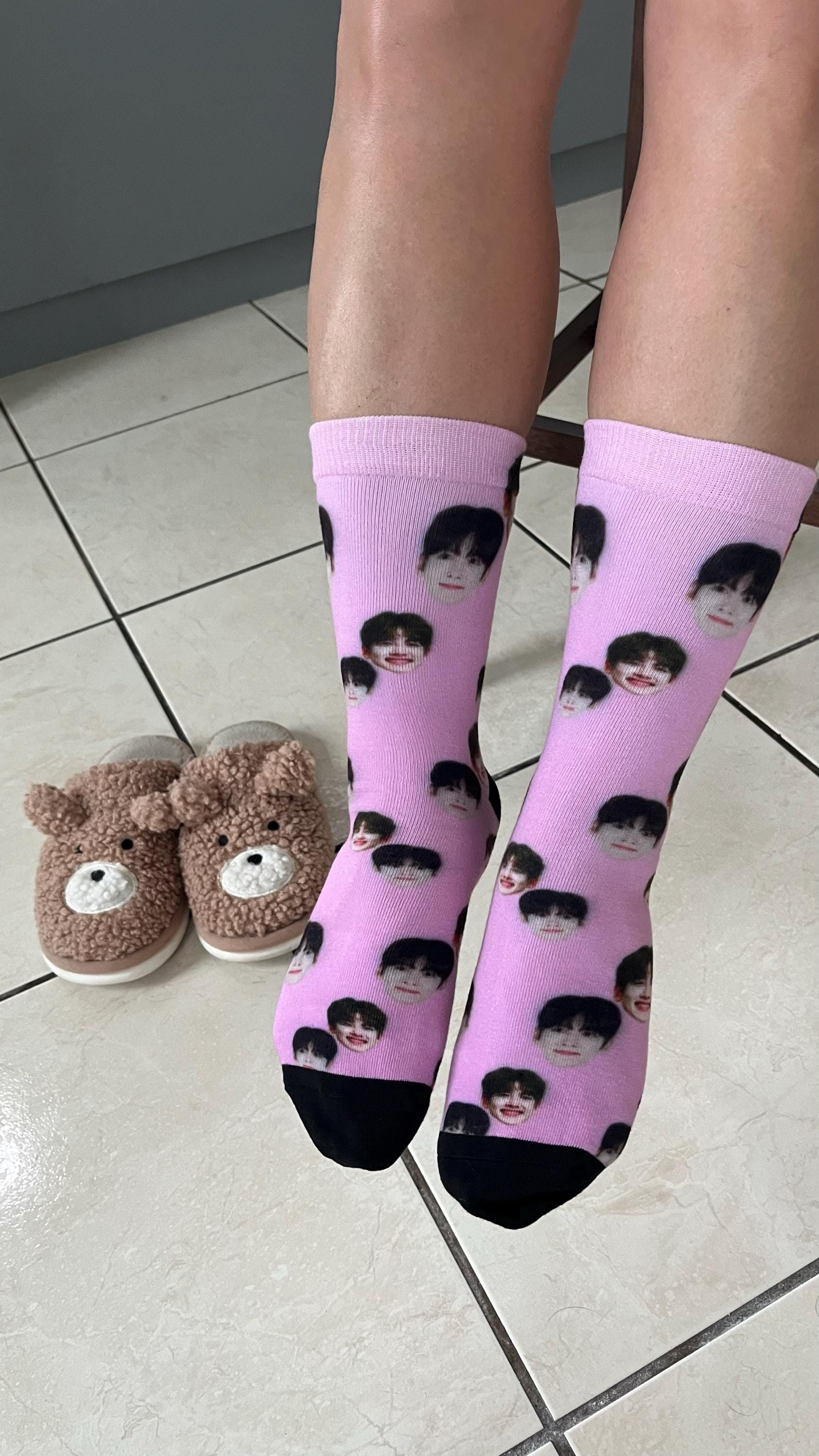 Custom Face Socks with Picture, Personalized Smiley Photo Socks, Funny Socks with face,Funny Sock gag Gifts for Men Women, Christmas Gifts