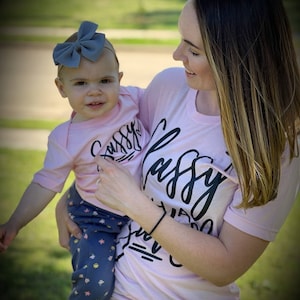 Mother Daughter Tees Mommy and Me Shirts Classy With A Side of Sassy Mother Daughter Shirts Mommy and me matching shirts