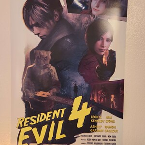 バイオハザード4 リメイク版ポスター｜レトロ映画風アート｜高品質
