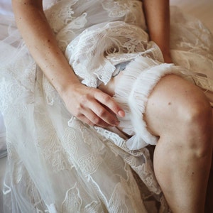 midi tulle wedding dress