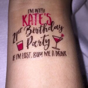 Tatouages Temporaires Danniversaire Personnalises Girls Etsy France