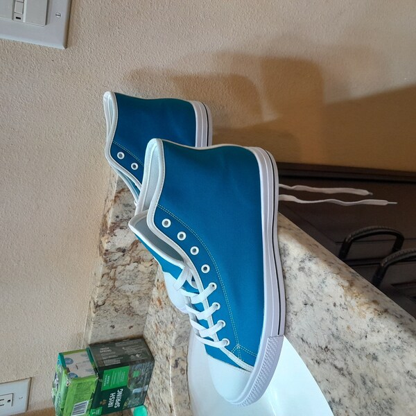 Teal Cheetah Men's Sneakers