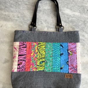 PDF Patchwork Tote Bag PATTERN, Large Quilted Tote, Mary