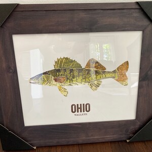 Indiana State Fish Map Art Nature Outdoor Art Vintage Map - Etsy