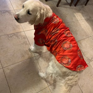Large Dog New Year Outfit Chinese Spring Festival Costume