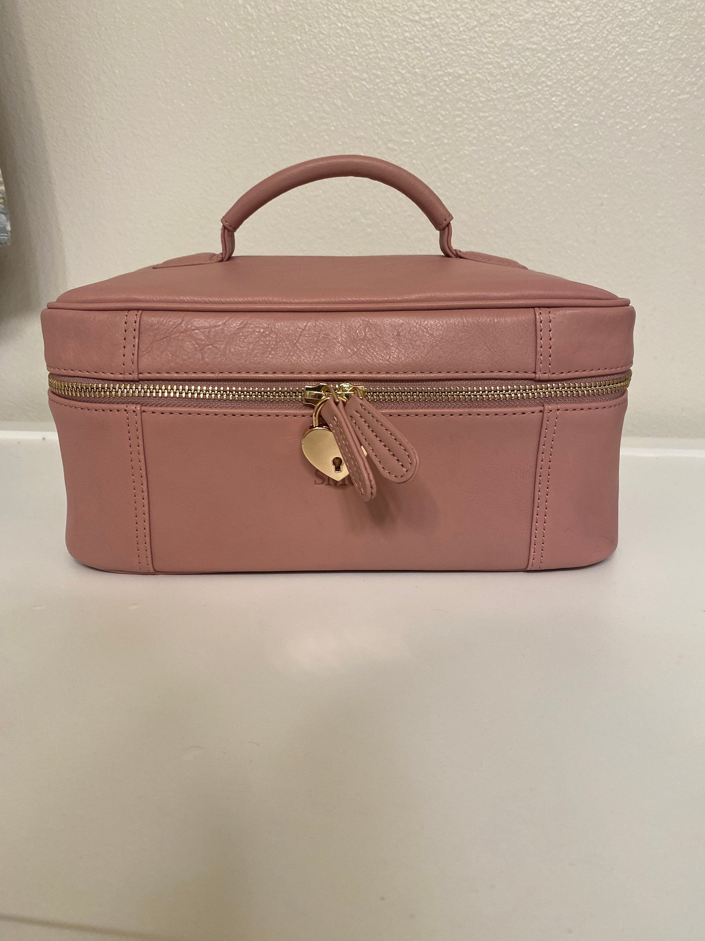 Large cosmetic bag - Toiletry bag women - Gift for wife - Monogrammed makeup case - Gift for girlfriend - Gift for mom - Anniversary gift