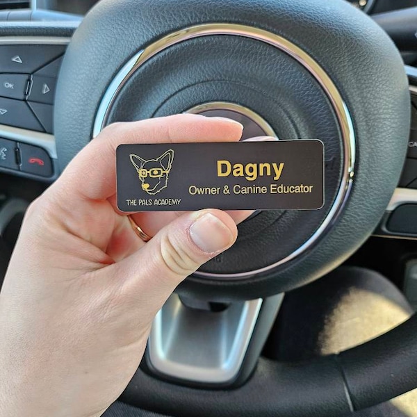 Custom engraved name tags personalized engraved employee office name