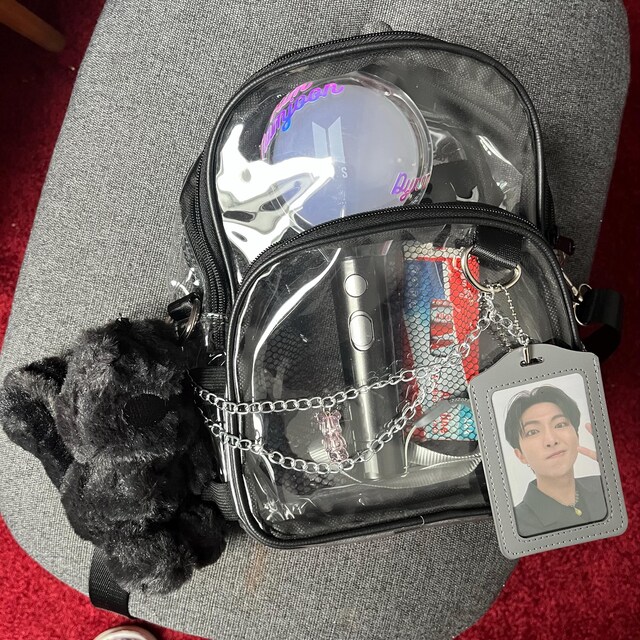 Black Stadium Clear Cross Bag for Army Concert - Etsy