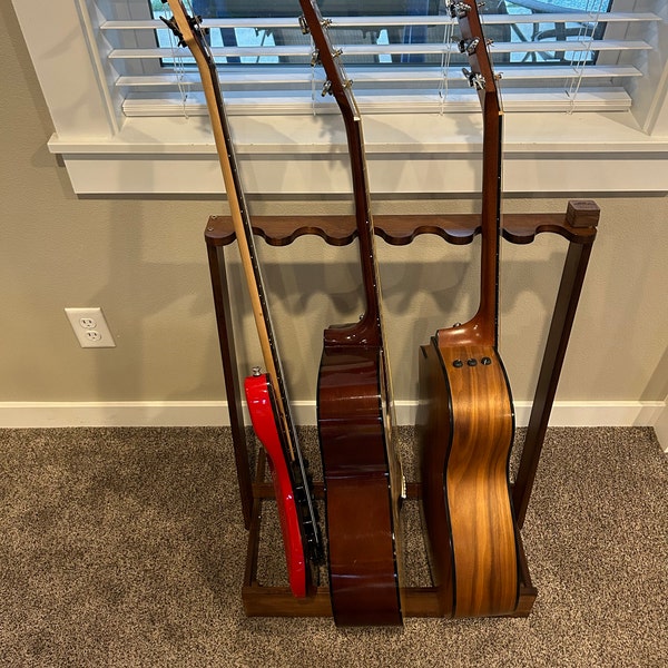 Multy Instrument Rack Bamboo Guitar Stand Display Rack for Multiple Instruments - Etsy