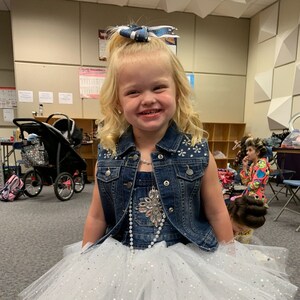 Denim Birthday Outfit Overall Tutu 