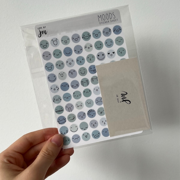Mood Tracker Sticker Sheet | Mood Planner Stickers, Bullet Journal ...