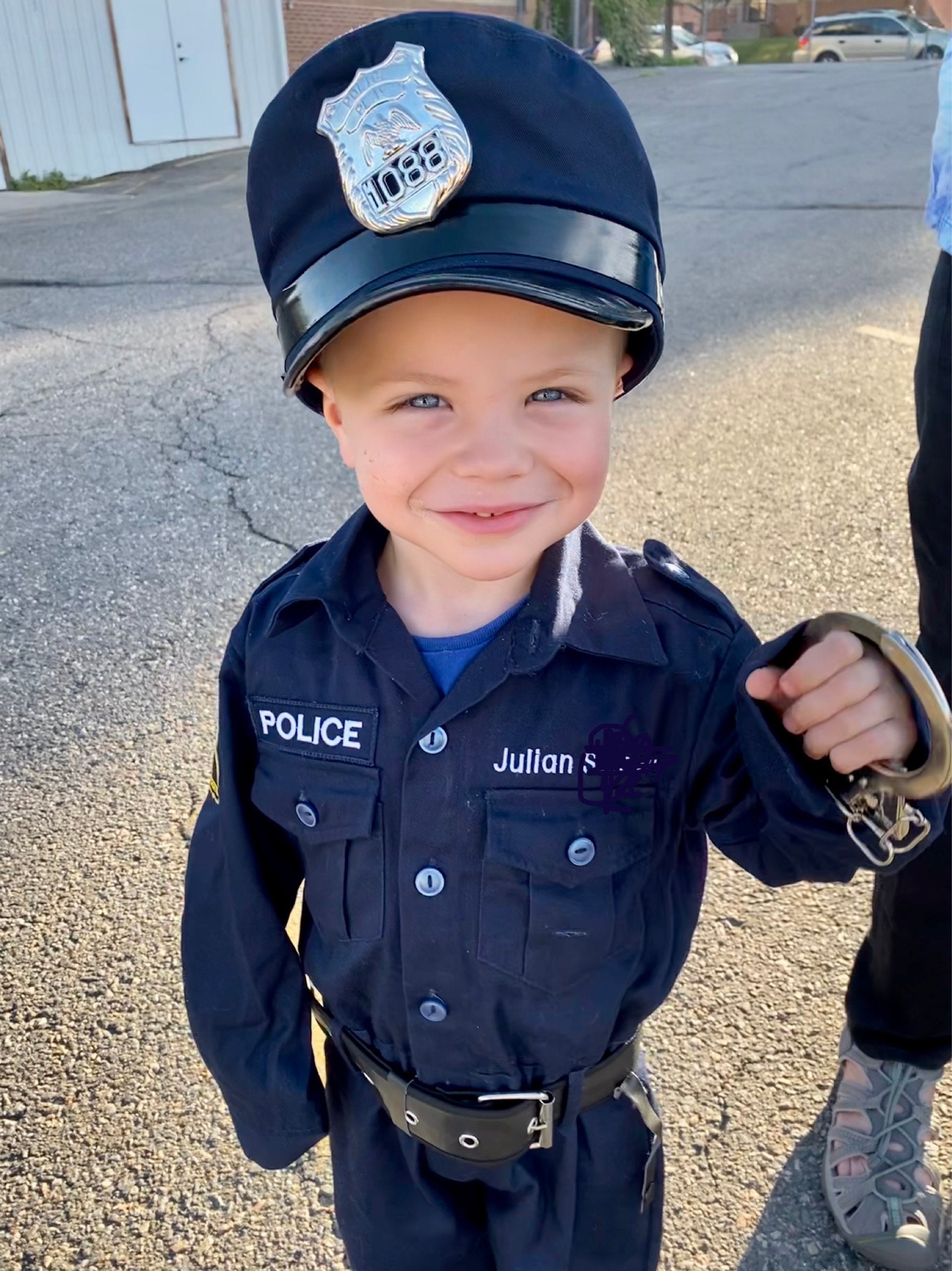 Kid&#39;s Police Costume | Embroidery PERSONALIZED Costume | Authentic | FREE hat | Perfect Kid&#39;s Birthday gift | Best Kid&#39;s Christmas Present!