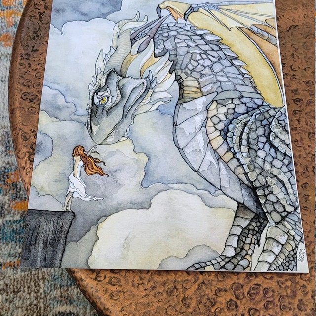 浮世絵風アート 女性とドラゴン 浮世絵風アート 女性とドラゴン 歌川貞秀による浮世絵「Dragon